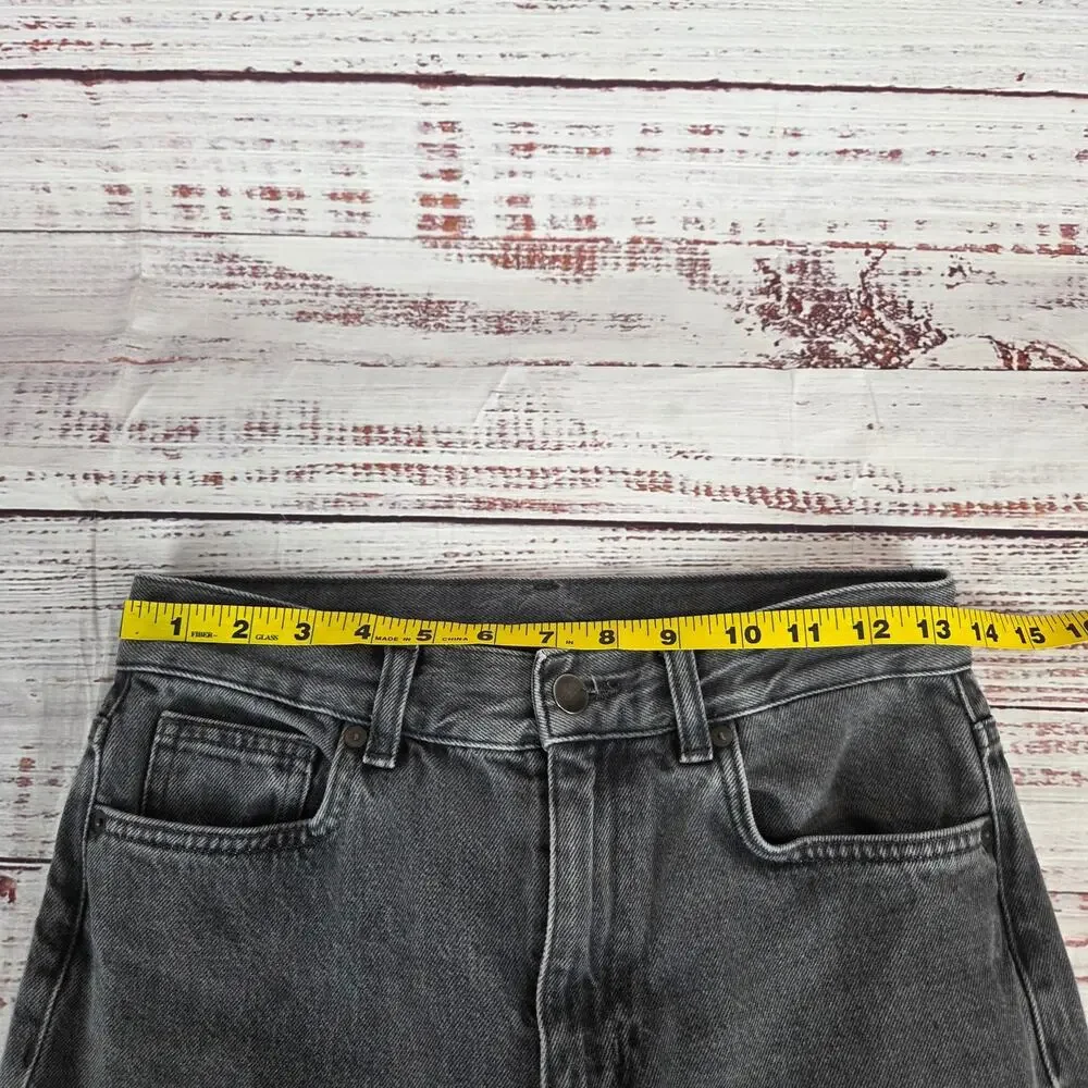 COS Gray Straight Jeans Sz 26 Slim Fit 10
